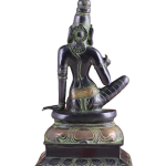 Pure Brass Seated Parvati Idol - 12" Black Green Tone | Divine Feminine Energy | Intricate Craftsmanship | Sacred Space Decor | Invoke Grace & Wisdom